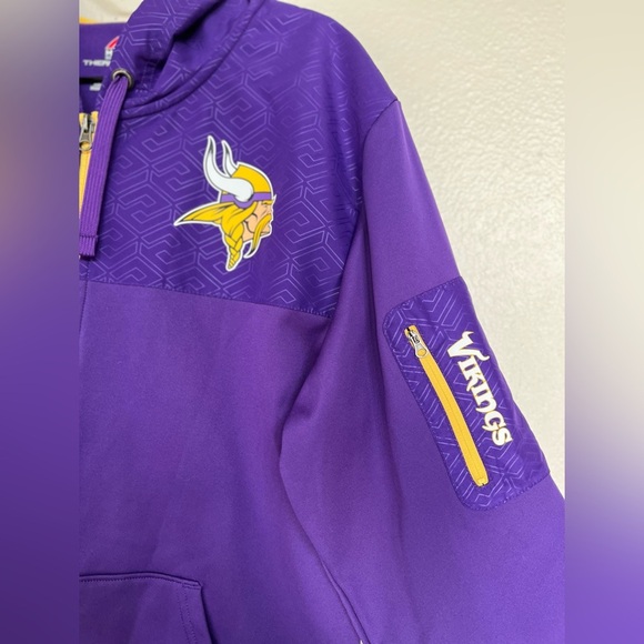 NFL Vikings Majestic Thermalbase Zip Sweater - Picture 2 of 4
